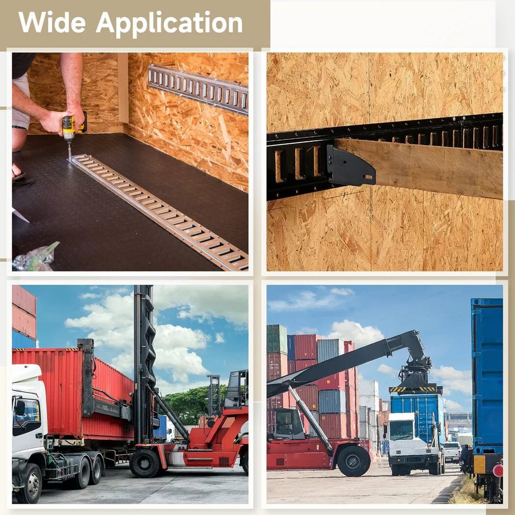 Vans Trailers, Lumber Track 4PCS Wood Cargo Cargo Track Accessories, for Brackets E Trucks, RVs, Beam E Fittings, Tie Down Wood Socket Storage Beam Brackets,