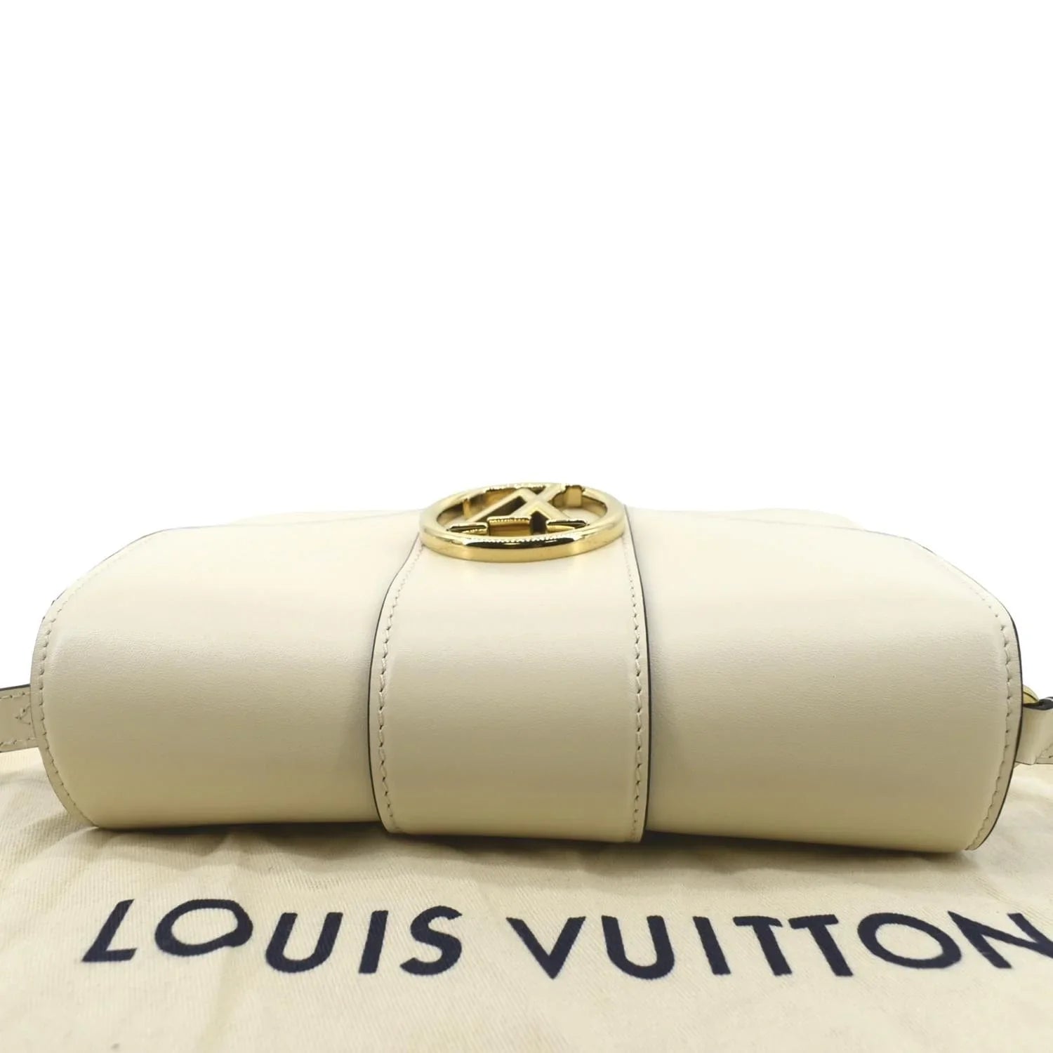 Pre-owned Bag VUITTON 9 Shoulder LOUIS Creme Leather Pont Calfskin