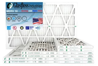 Made in 14x18x1 Glasfloss MERV - Furnace Filter Air x 10 Size: - - (Actual 17.5x7/8 -Qty:12 USA inch) 13.5