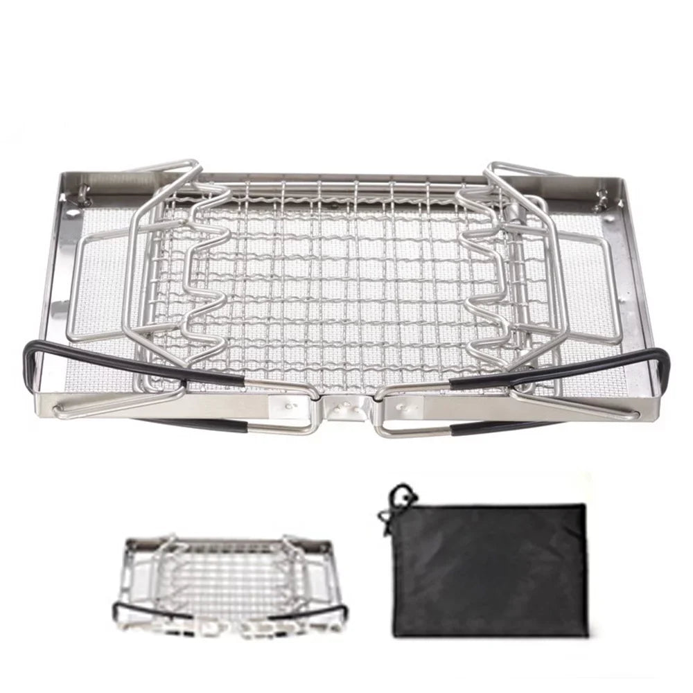 Toaster - Backpacking, and Bread Rack for Folding Camp Steel Stove Camping, Stainless Toaster Ideal Picnics