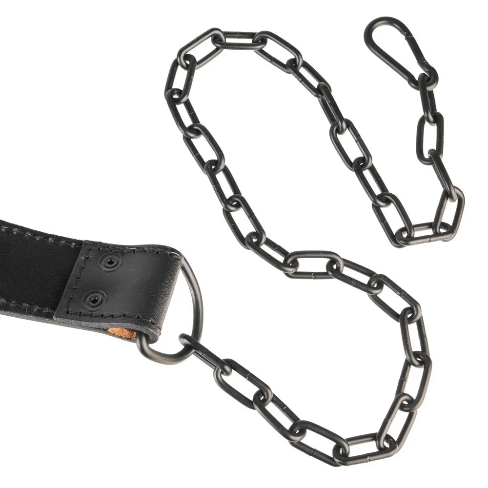 Women Tanned VFLDB Dip Men Victor Chain Leather Fitness 7mm Vegetable Belt and Leather with with for Top-Grain Heavy-Duty 100% Steel Thick made