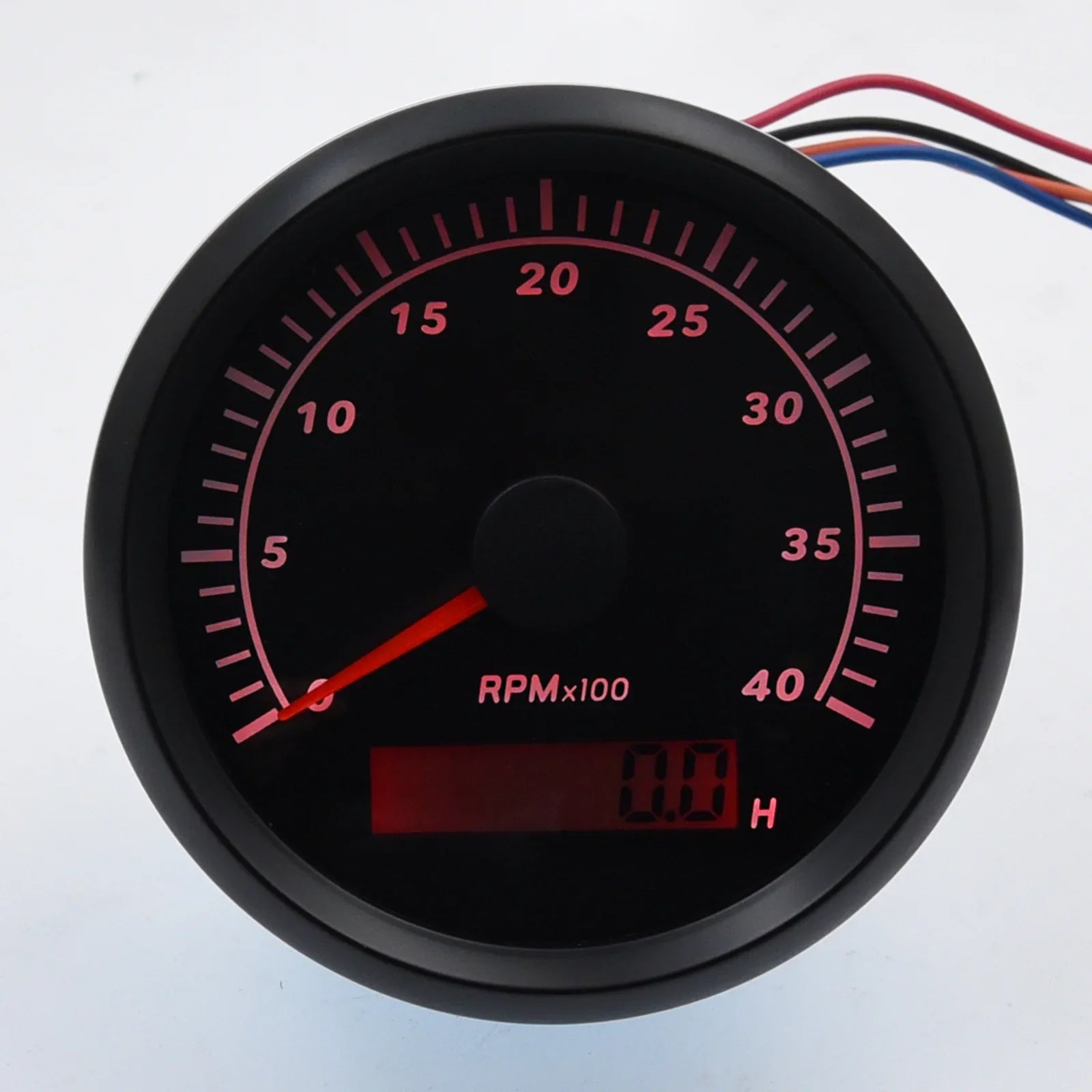 for Gauge Tachometer Geloo 85mm Meter Hour RV 0-4000RPM Boat Tachometer Marine Truck Car Waterproof