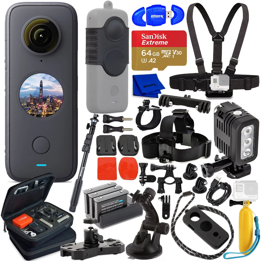 Bundle Essential CINOSXX/a Camera - Megapixels 72 Accessory ONE Pocket 22PC Insta360 X2