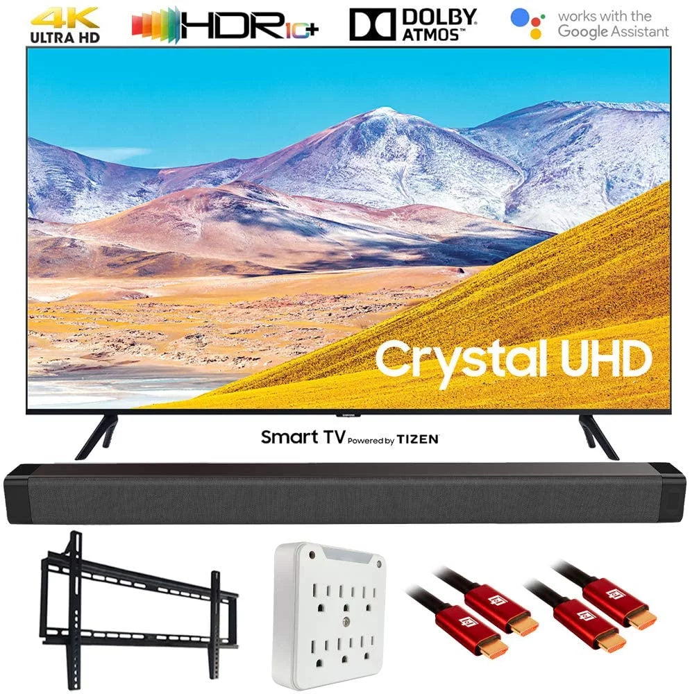 Model) (2020 Theater HD (UN65TU8000FXZA Accessory Smart Samsung Kit 4K TV Cable Bundle Inch 65TU8000 TU8000 Mount TV) Ultra Home with Deco Soundbar, UN65TU8000 and Gear LED 65 Wall HDMI 65"