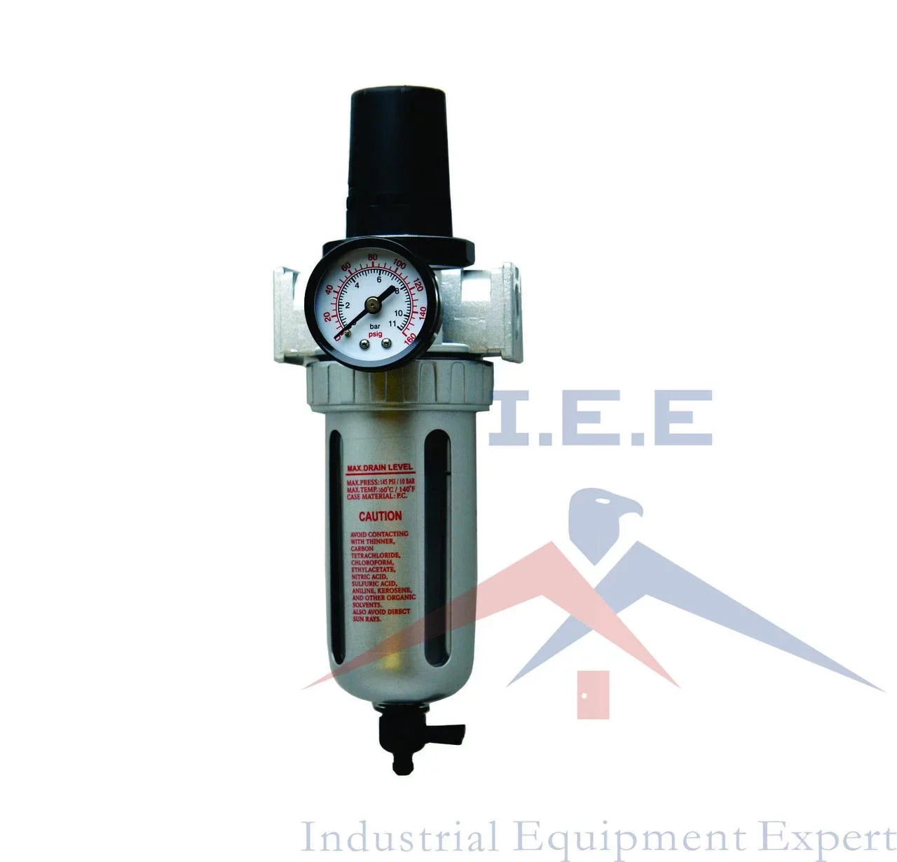 Water Regulator Moisture Compressed 3/8" Trap Pressure Air Particulate Filter /
