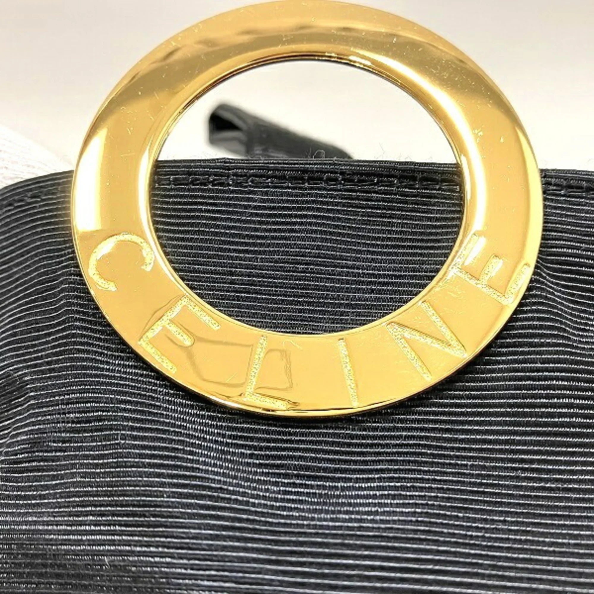 bag handbag (Good) circle mini CELINE Pre-Owned fittings nylon Celine metal ladies