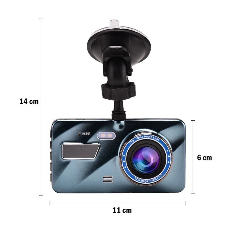 1080P Car Lens Vision Camera Night Recorder DVR 4" Rear Onemayship & Front Dual Dash HD Cam