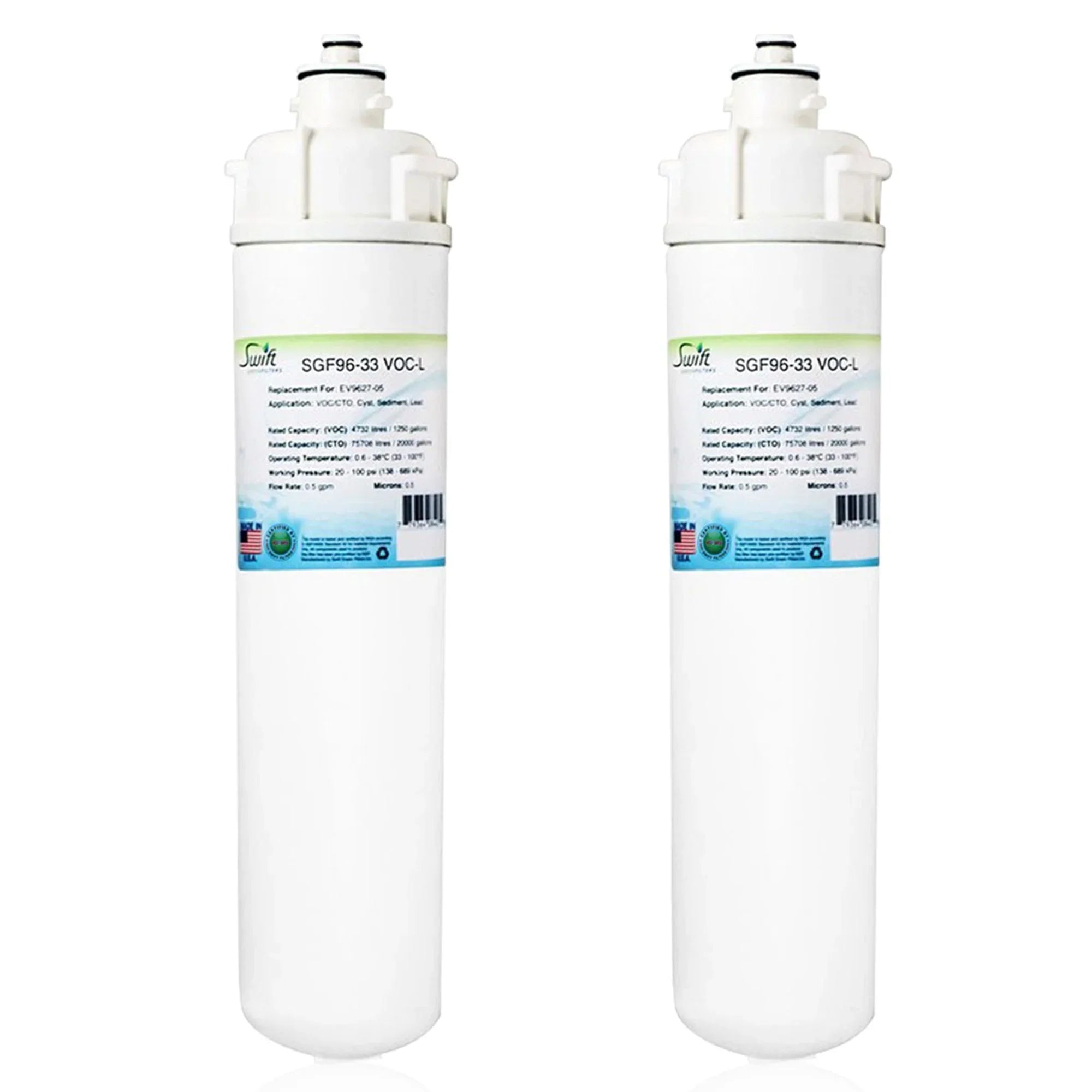 Filters Made SGF-96-33 Water Swift USA Filter Commercial (Pack VOC-L Green Compatible of in for 2) EV9627-05,