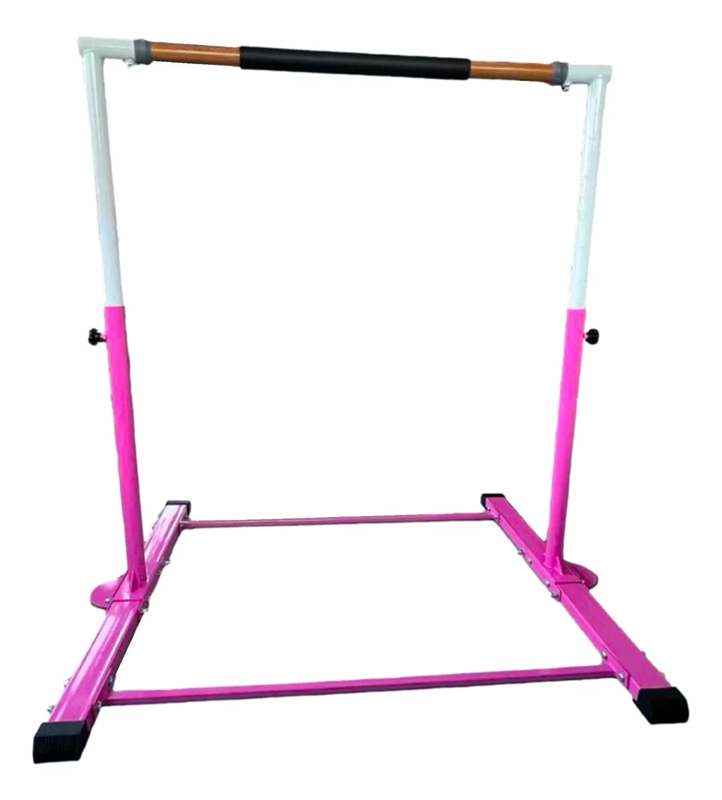 Horizontal Bar Gymnasts Bar and 3 Kids Children/Adults, Bar, Gymnastics Home for to Junior Heavy Duty FT for PINK Height Kip Adjustable Gymnastic Folding, Bar Training Exercise 5 Gym Jungle Expandable