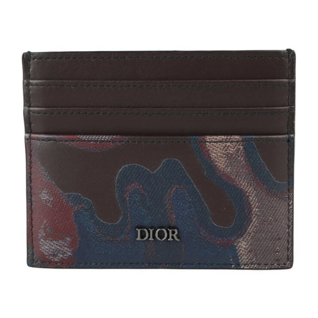 Multicolor Leather Brown New) Series Camouflage Card Christian Pattern Pre-Owned Dior Calf Dior Holder (Like Case Marron Business 2ESCH135UCN