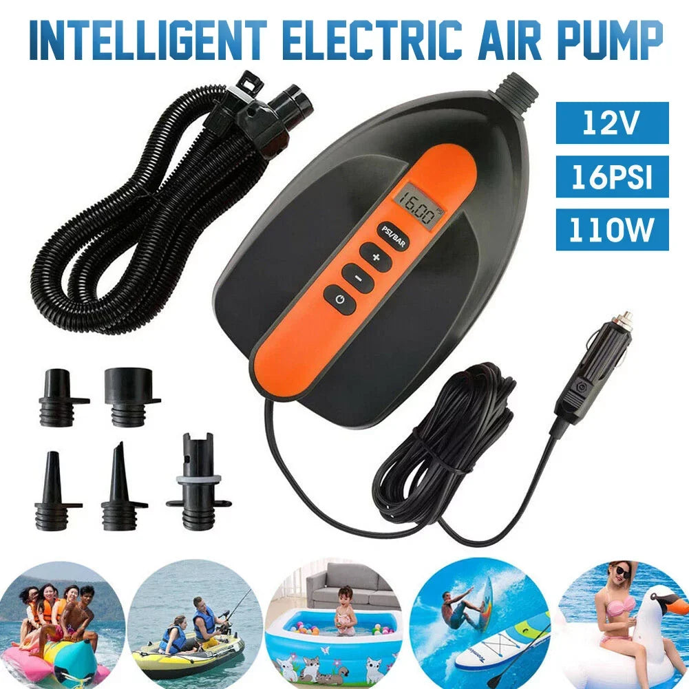 Electric High 16PSI Air 12V Paddle Orange Pump 2-Stage Intelligent Pressure PXIWS Board Pump