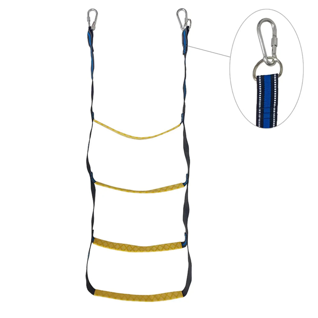Portable Rope Ladder Jet Ladder Strength Fishing Boat Ladder Steps for Rope 400lbs 4 Boat Boat Ladder Skis Sailboat Boarding Inflatable Inflatable