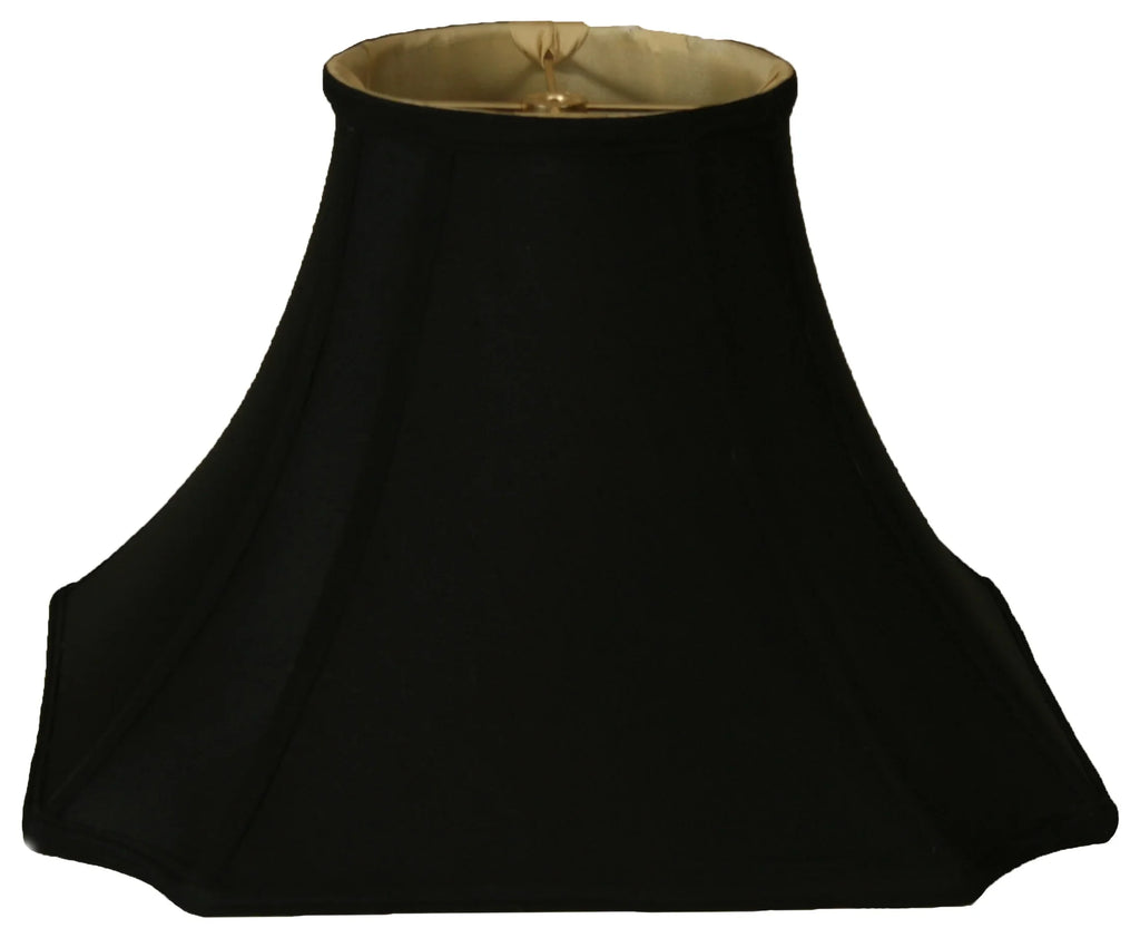 Corner with Inverted Designs Royal Lamp 10" Lining Gold Cut Shade Square Black