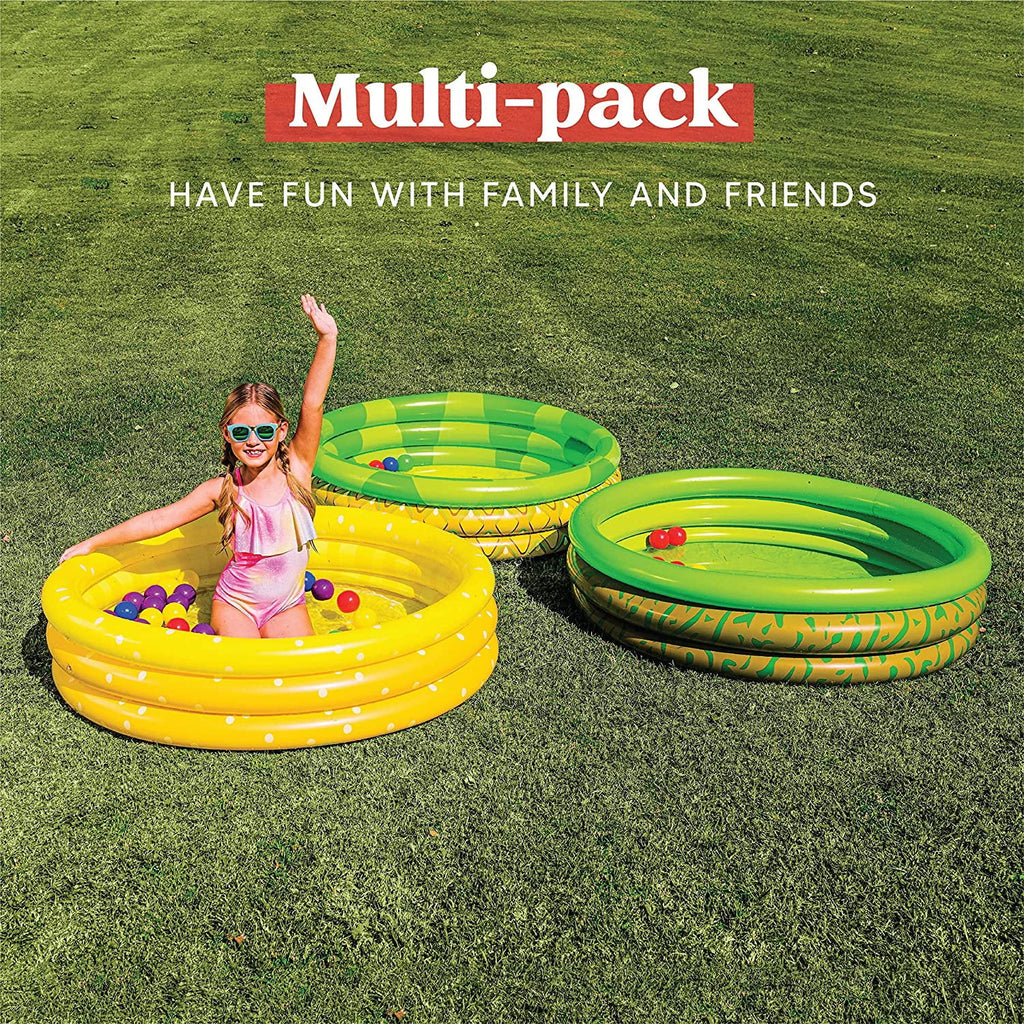 Water Pools Pool Kiddie Pineapple Set Pit for Inflatable 3 Pool Summer Inflatable Kids Pool Baby Packs Ball Swimming Fun 45 10 Kiddie X Avocado Pool Lemon