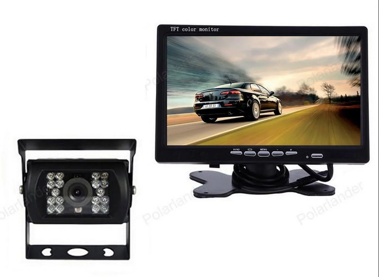 Van RV Car feet Truck for cable Car Monitor Bus parking system TFT camera IR with reverse Vision+32 7inch LCD 12V/24V Night 18 LED