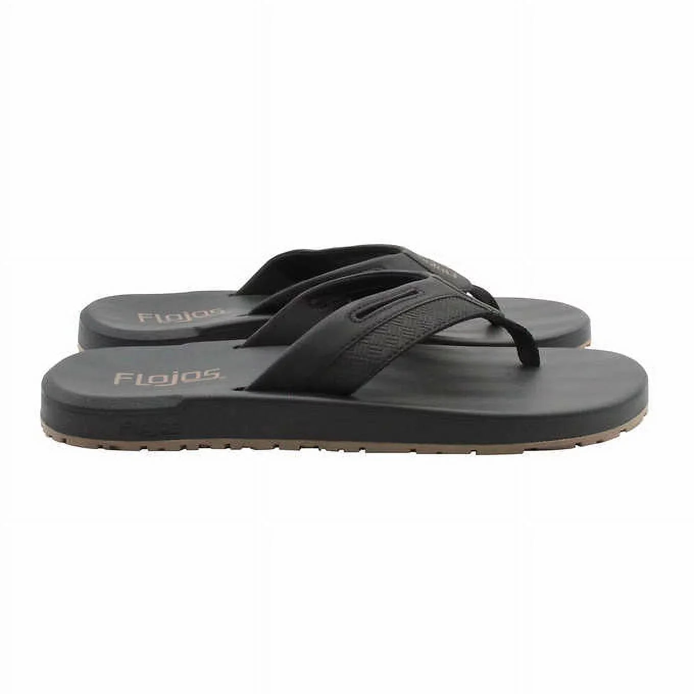 Flip 9, Flop Flojos Black-Tan Sandals, Men's Size