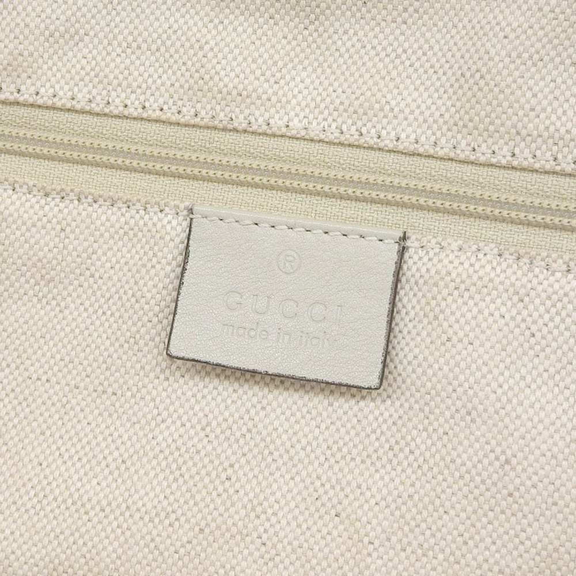 506631 canvas bag 223974 tote GG beige Pre-Owned Gucci handbag (Good) leather GUCCI