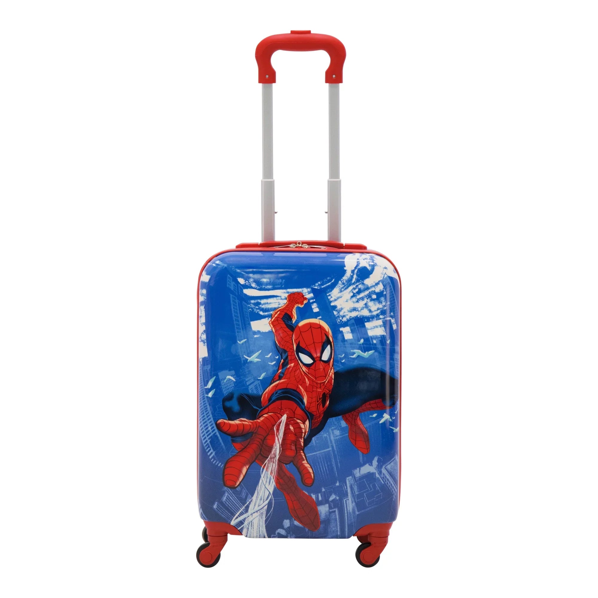 Marvel 21 Luggage, Hardshell On with Kids Inch Spider-Man Carry Suitcase Wheels, Blue Rolling