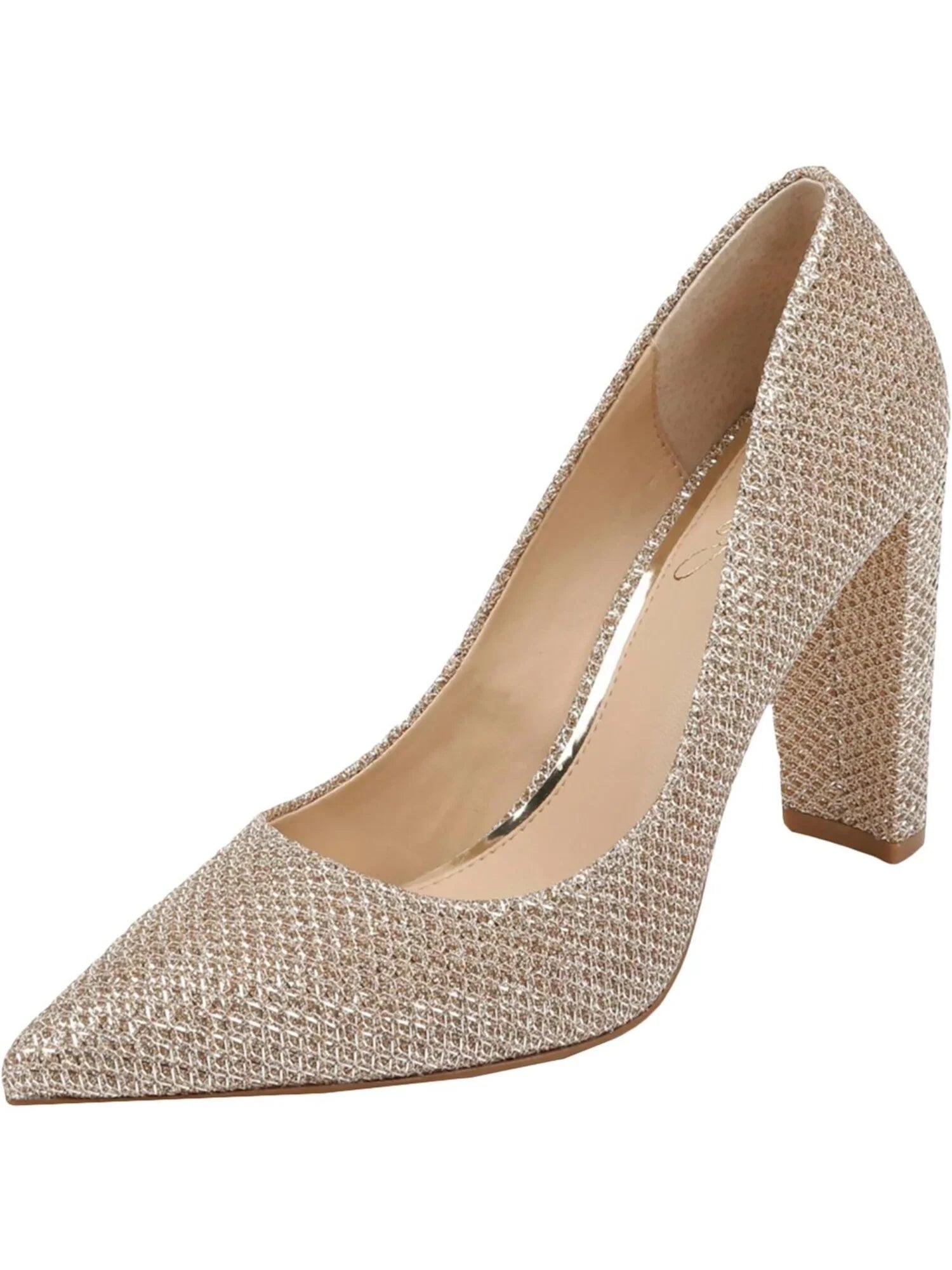 Heel 8 Pointed On Slip Rumor Pumps MISCHKA Dress Block JEWEL BADGLEY Womens Cushioned Beige Toe