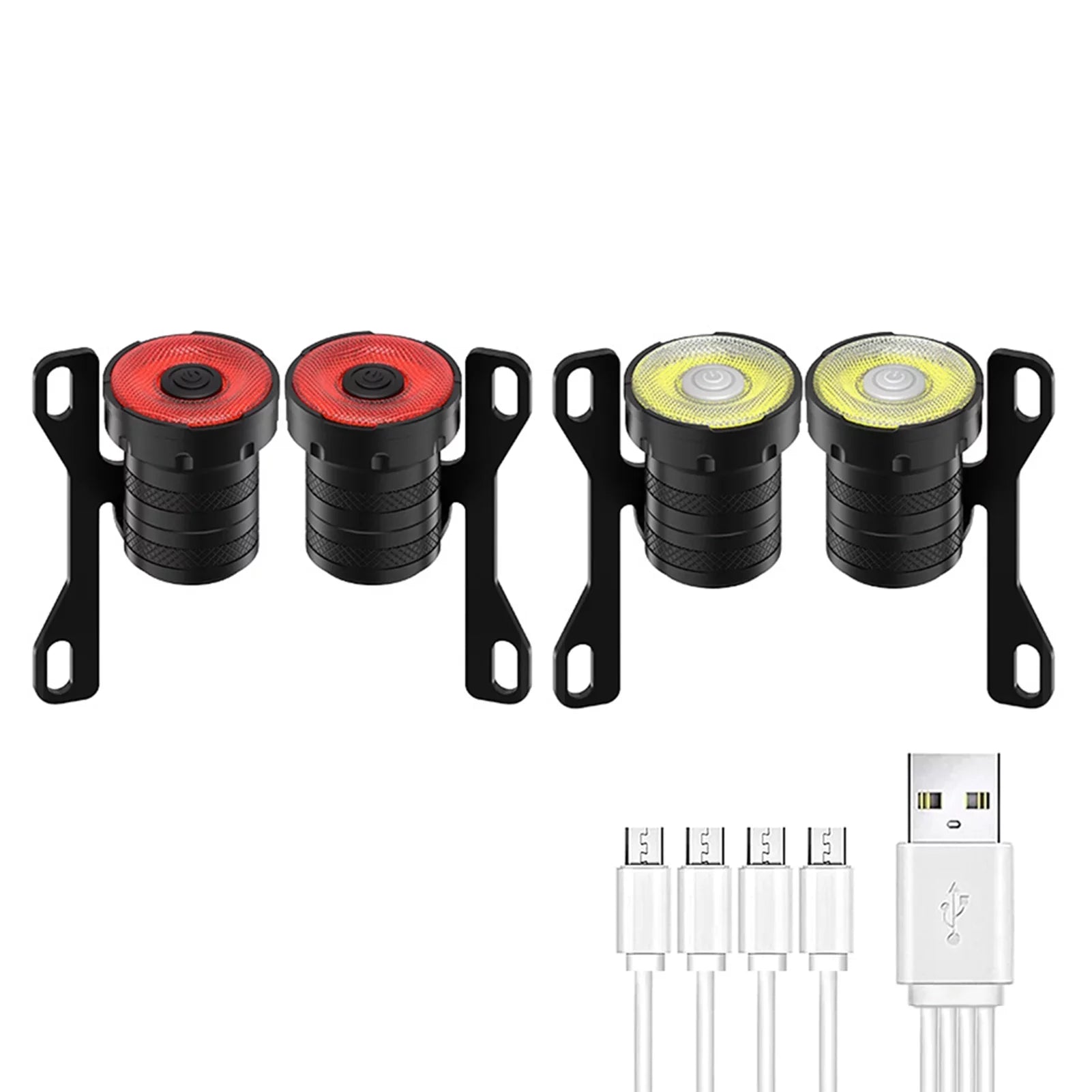Set, and Front Skateboard and Ride Longboard USB Light Apexeon with LED Lights, Safety Style Rechargeable Rear