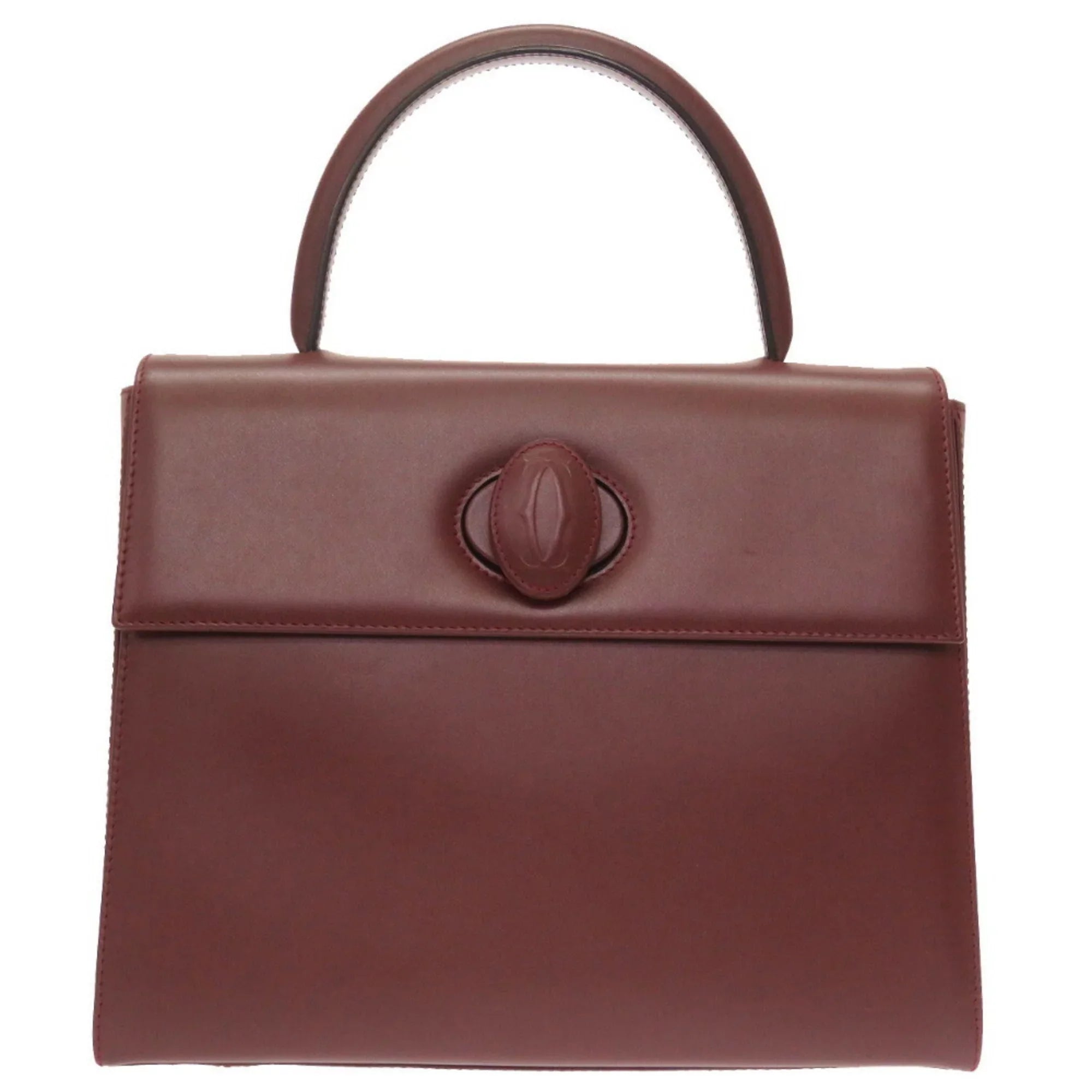 Pre-Owned must bordeaux line (Good) red Cartier leather handbag