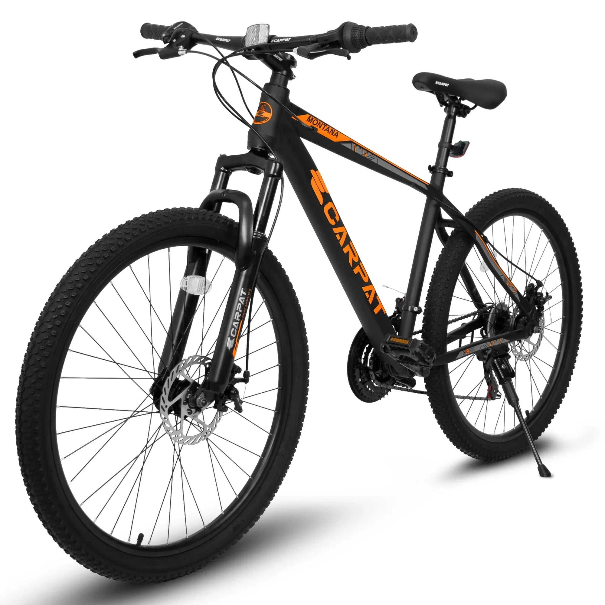 frame orange. inch bike absorbing aluminum 21-speed disc front adult mountain shock bike Ecarpat fork 26 brake, black