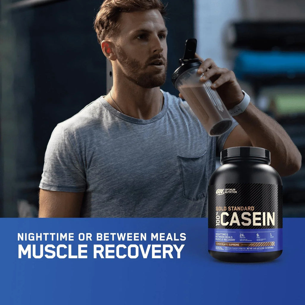 Protein Chocolate Optimum Nutrition, g 100% 24 Gold 25 1.87 Powder, Servings Supreme, Casein, Standard lb,