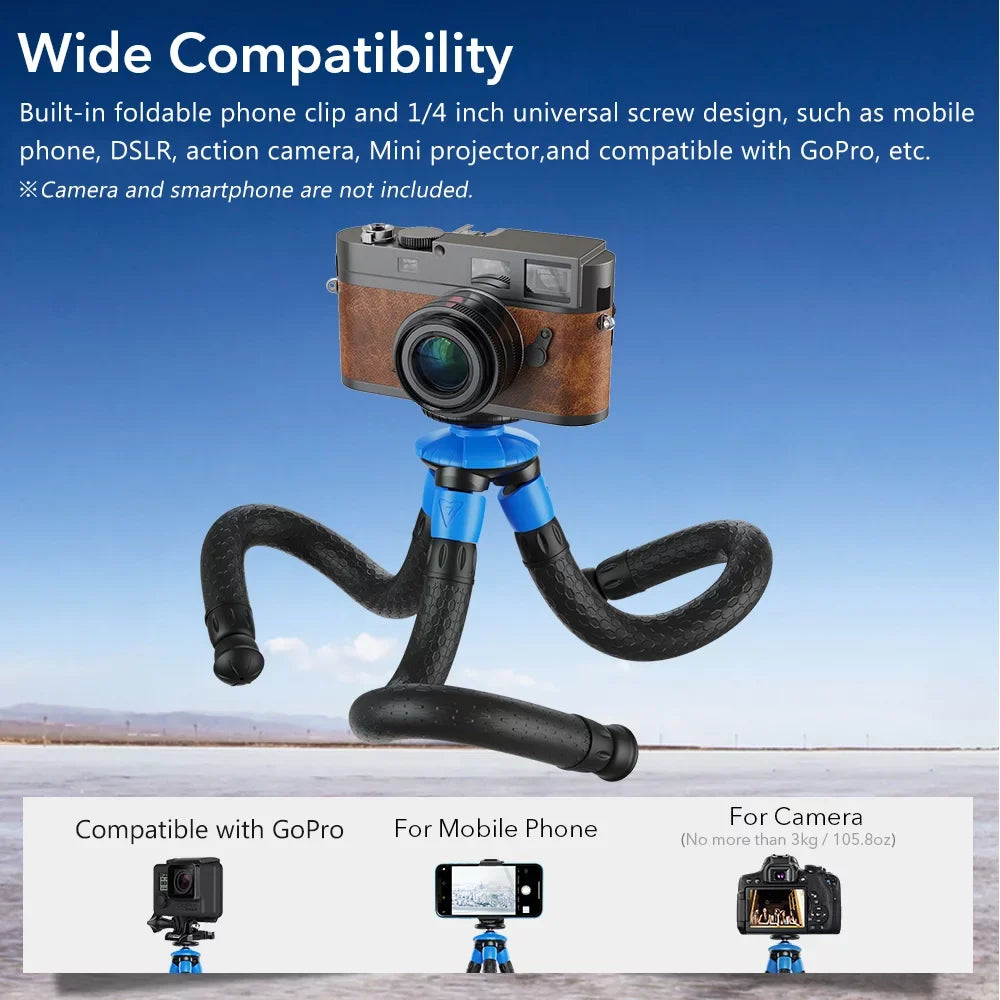 for Tripod DSLR 3kg Flexible Octopus Max Phone Camera, Portable Tripod, Load Travel Apexel