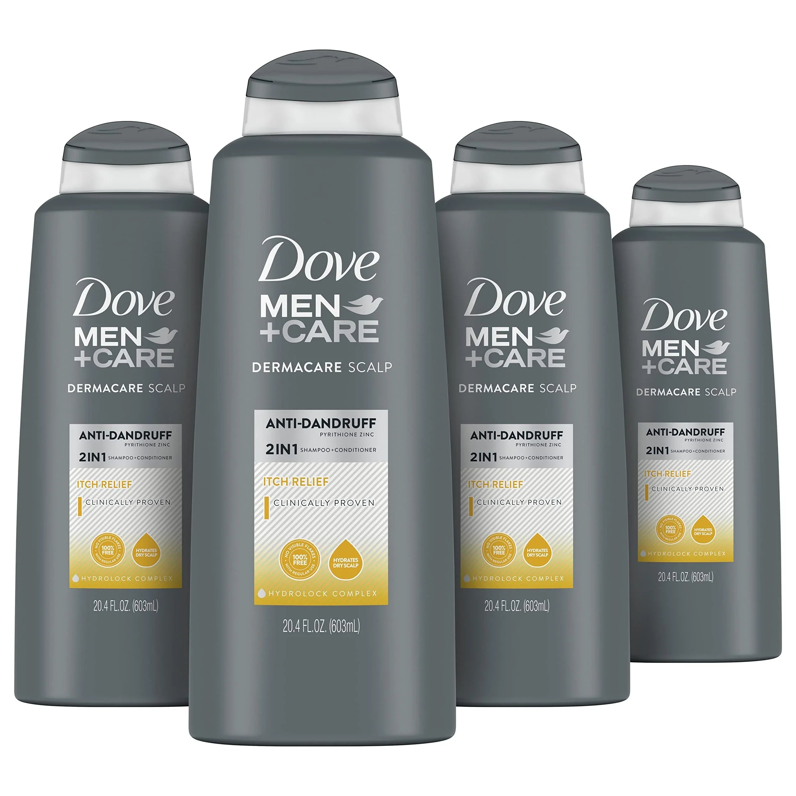Itch Men 2-In-1 Complex Scalp Hydrolock And Conditioner Hair 4 Dry Shampoo Oz For Count With Anti-Dandruff Dove 20.4 + Care Care Relief