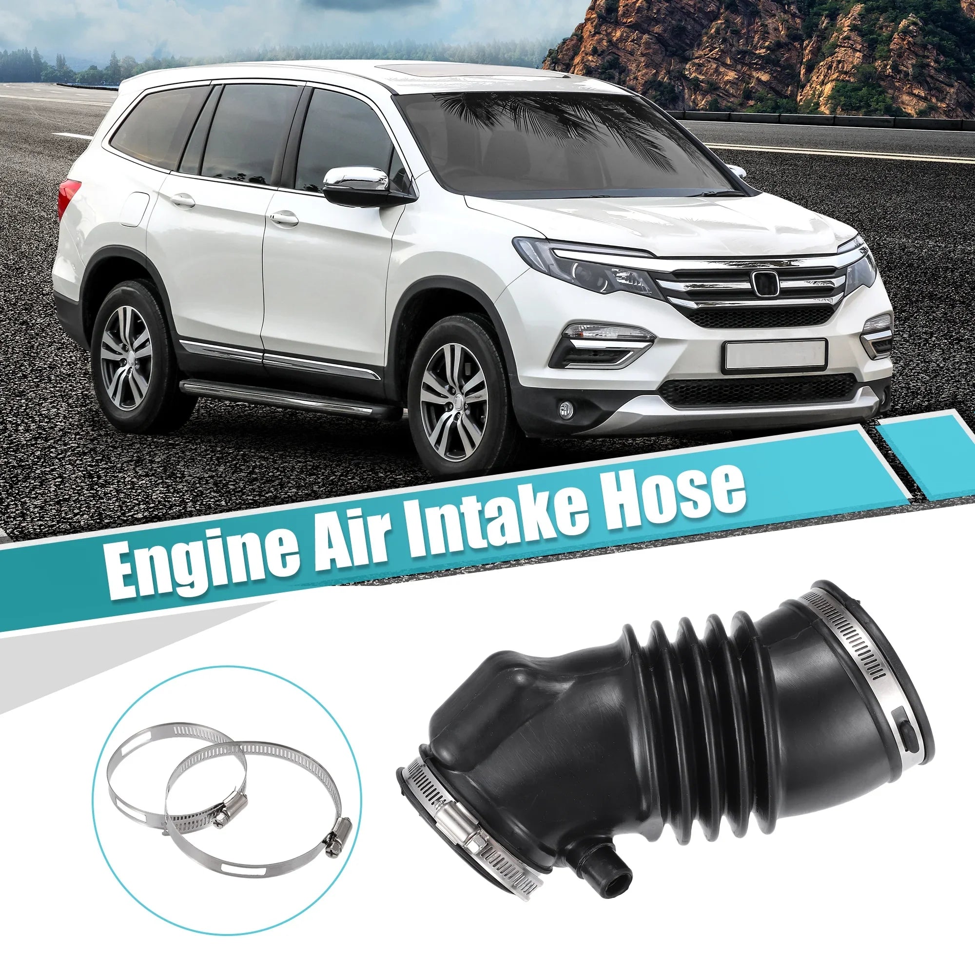 Hose Intake Steel Hose Clamps for 2015 Stainless Unique - with Air 2009 Bargains Honda Cleaner Pilot