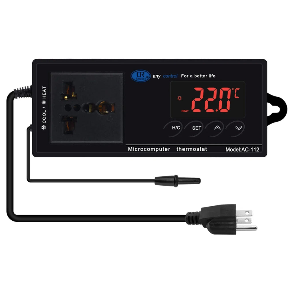 Reptiles Home Brewing Cooling Digital Freezer Incubation Lepmerk -40â~110â?Plug House with Green Temperature Chest Heating Controlled Thermostat Reptile Controller Thermostat Mode & for Outlet