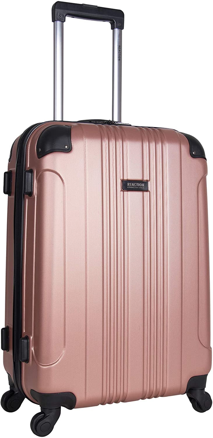 Spinner 4-Wheel Size Bounds Of Checked Rose Durable Kenneth Lightweight Suitcase, Gold, 24-Inch Cabin Hardshell Travel REACTION Cole Out
