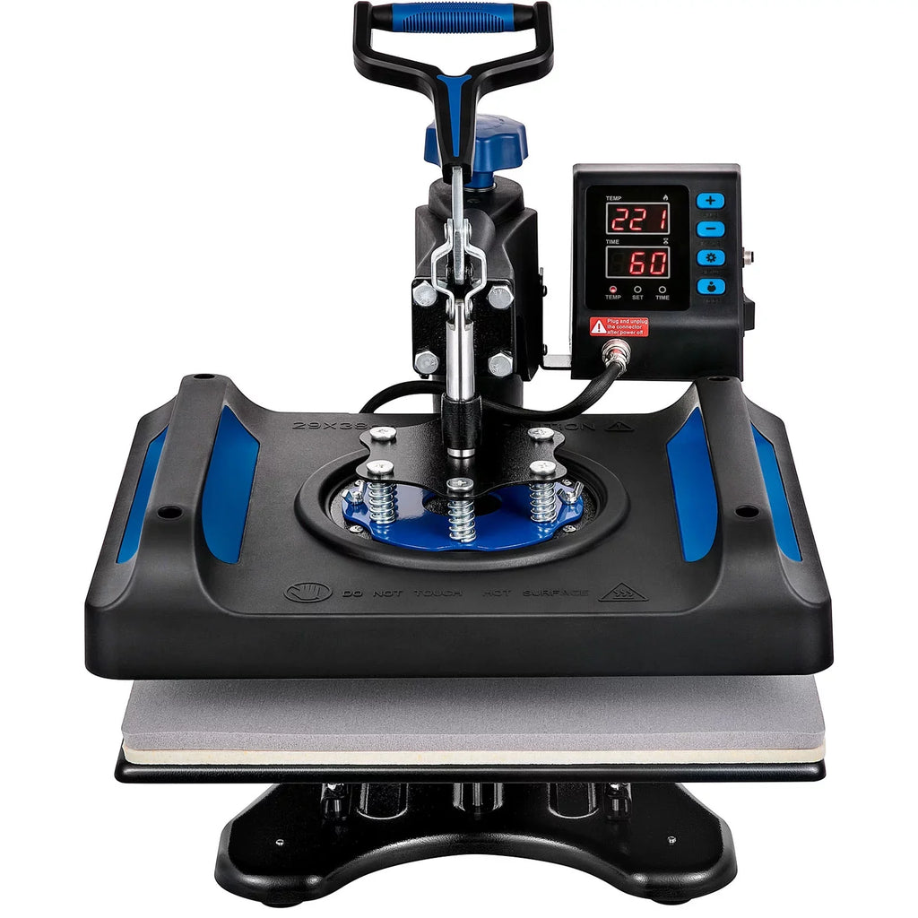 Printer Digital Fast with 15" Vinyl Press Transfer Machine, Pressing Canvas x 12" T-Shirt Surface, Sublimation Heating 360 Blue Anti-Scald Heat Machine, Away BENTISM Pillow, Swing Bag,