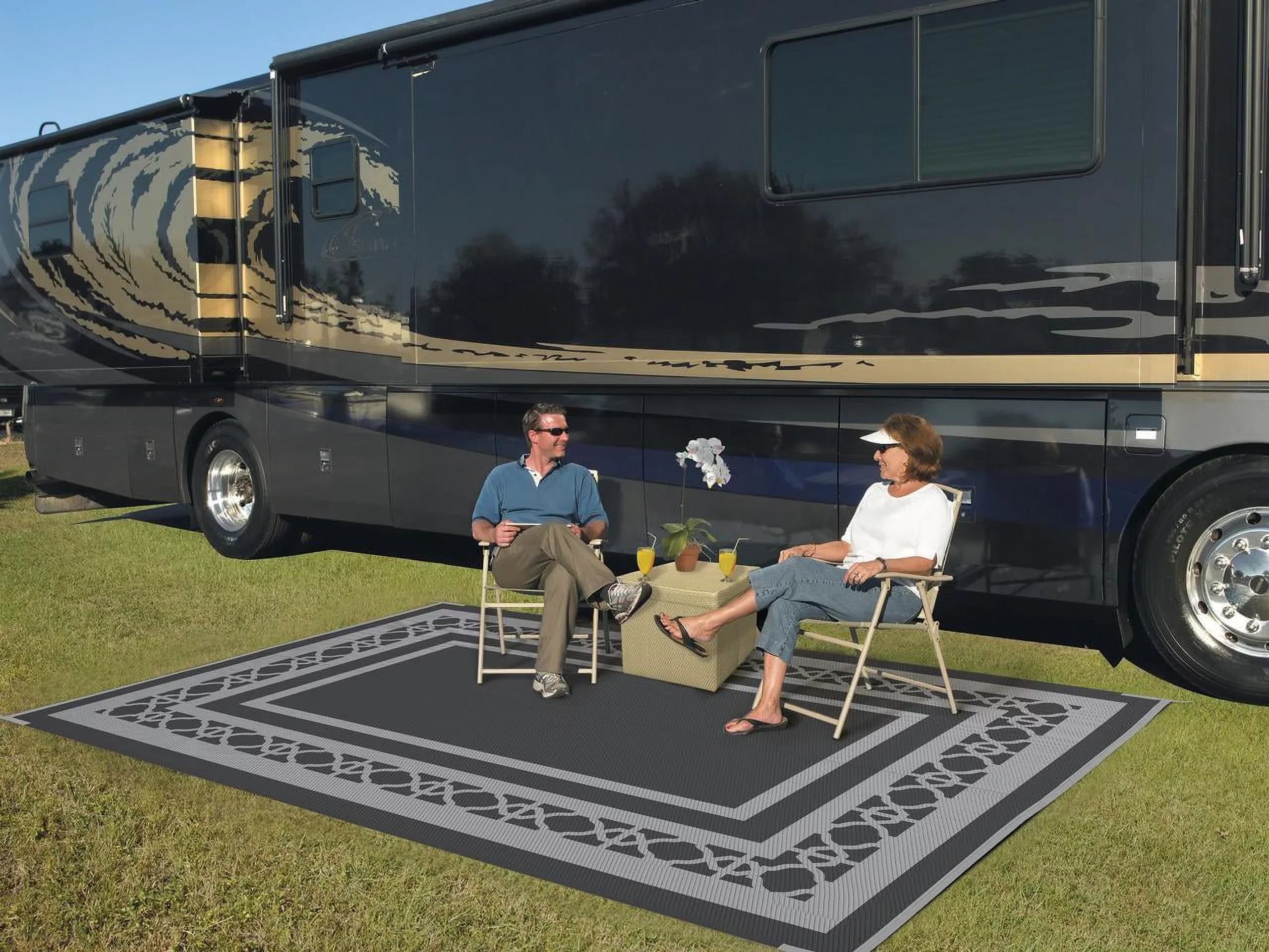 designs) Rug x Mats Outdoor 12' (Reversible 2 9' Gray with Patio
