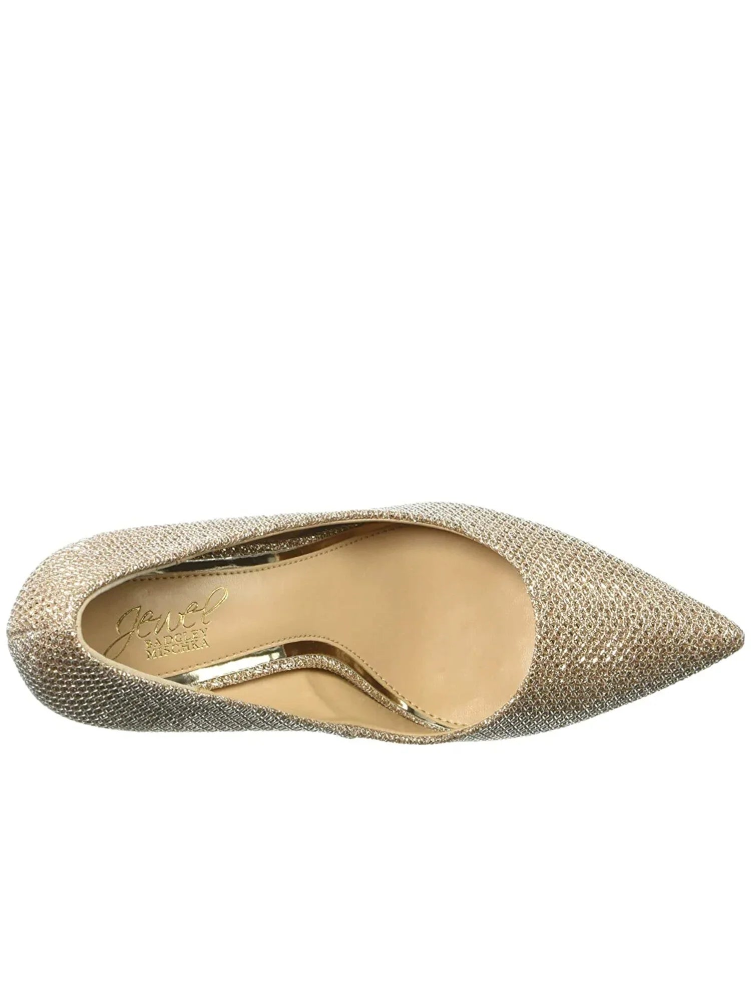 Heel 8 Pointed On Slip Rumor Pumps MISCHKA Dress Block JEWEL BADGLEY Womens Cushioned Beige Toe