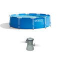 330 Above x Filter Pool Ground GPH Foot Round Intex + Frame Pump Metal 10 2.5