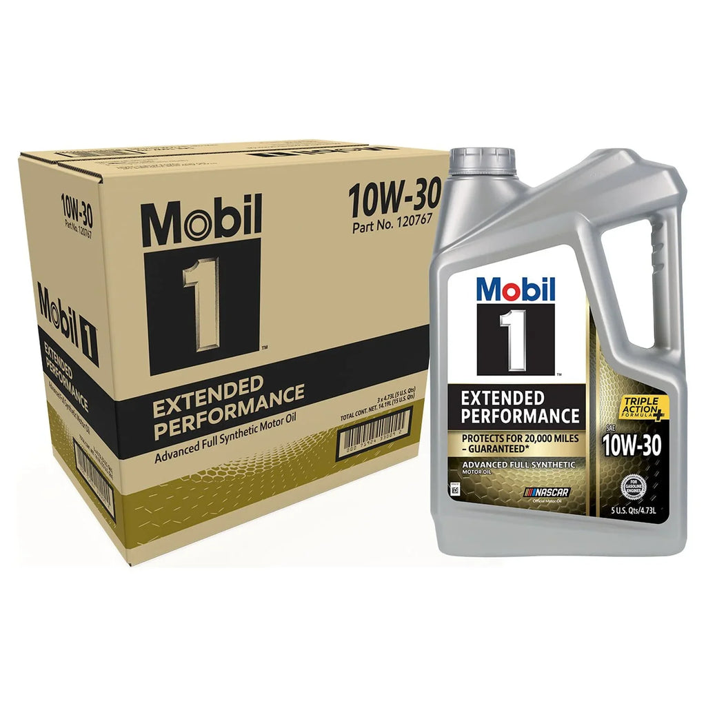Oil qt Motor 5 Performance Full 10W-30, (3 Mobil Synthetic 1 Pack) Extended