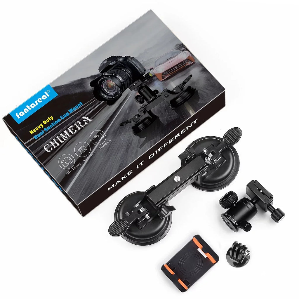 RED Suction 360Â° with Ball Nikon Mount Camcorder DSLR Cup lbs Compatible Car Duty Load) BM Head Vehicle Canon Camera Heavy Holder Sony Mirorrless (20