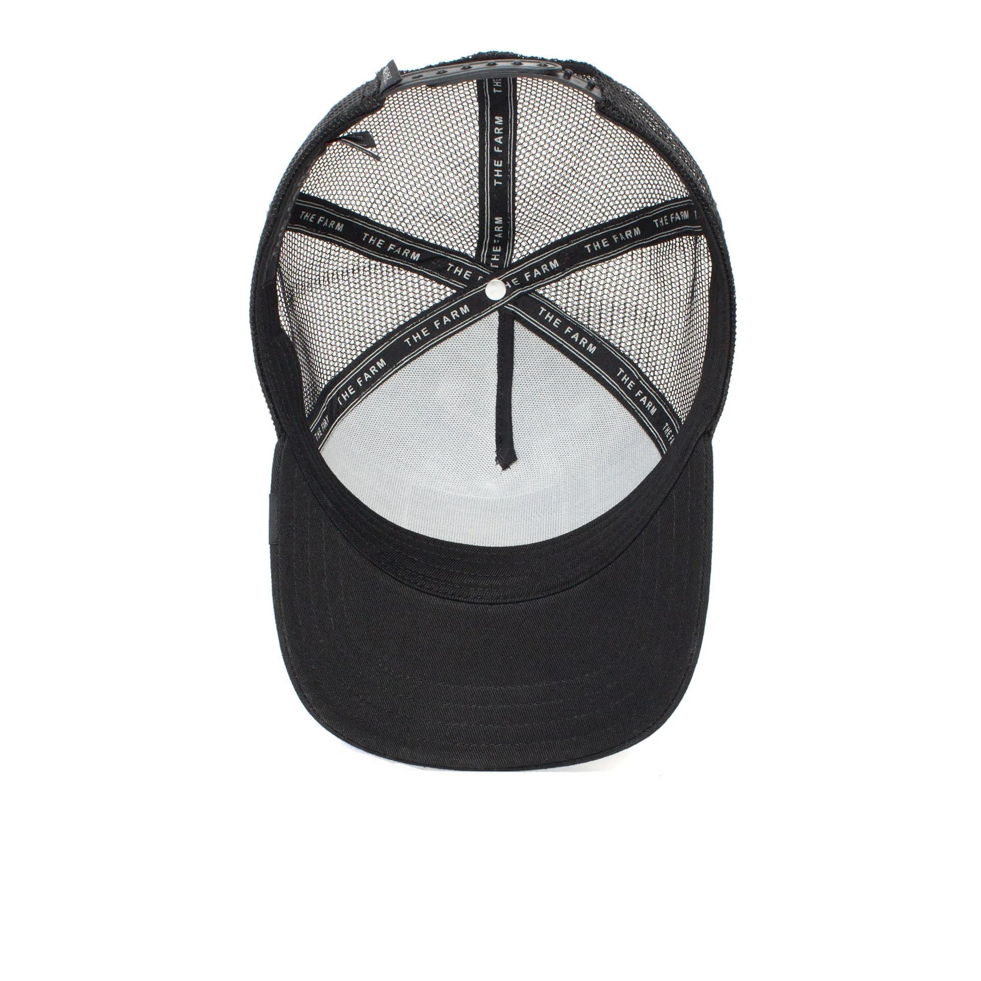Black Snapback Hat, Unisex The Farm Trucker Original Adjustable Goorin Tiger), (White Bros. One Size