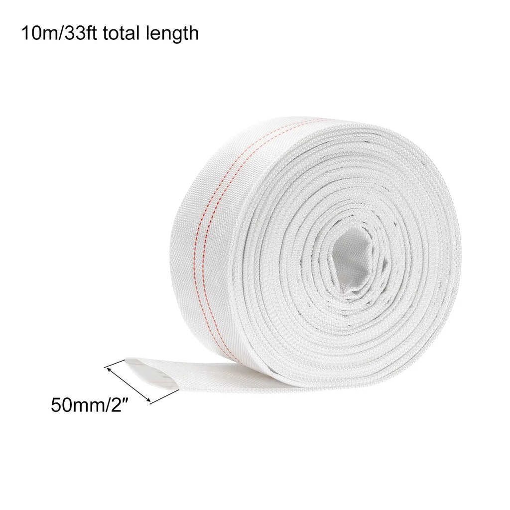 33ft Flat ID Lightweight for Hose Hose Lay Discharge Swimming Pool Reinforced Backwash PVC 2"