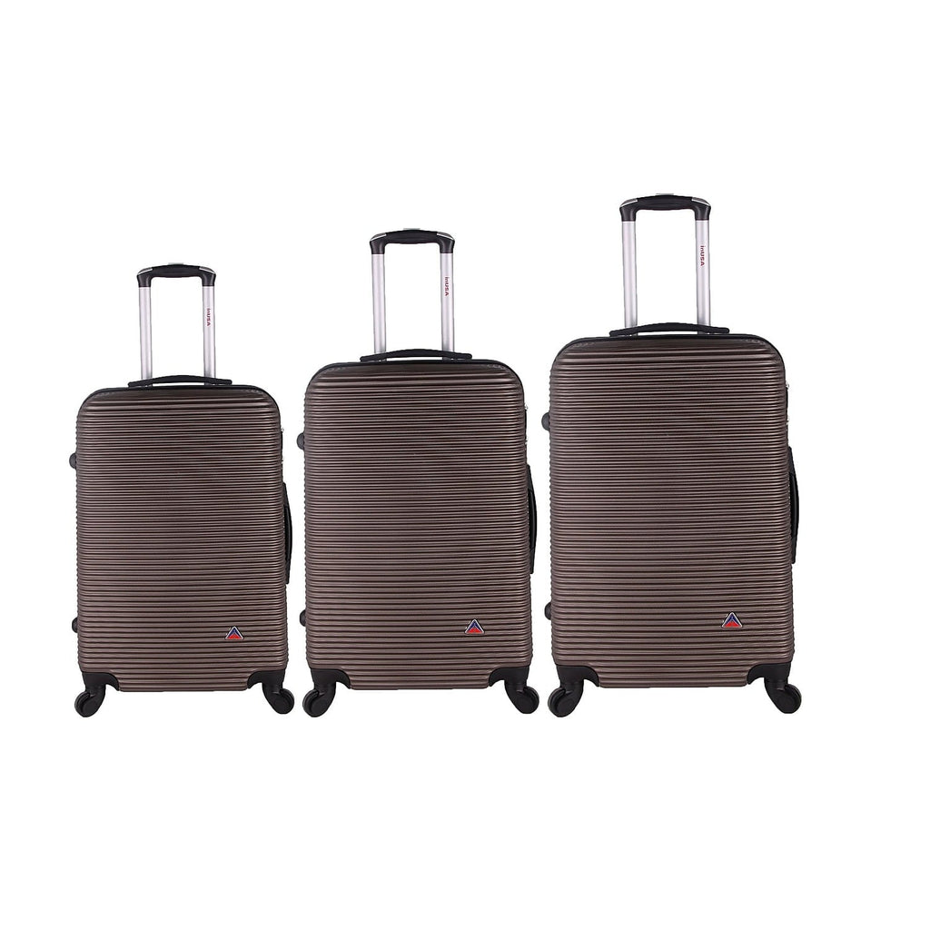 3-Piece (IUROYSML-BRO) Set Plastic Royal Brown Luggage InUSA