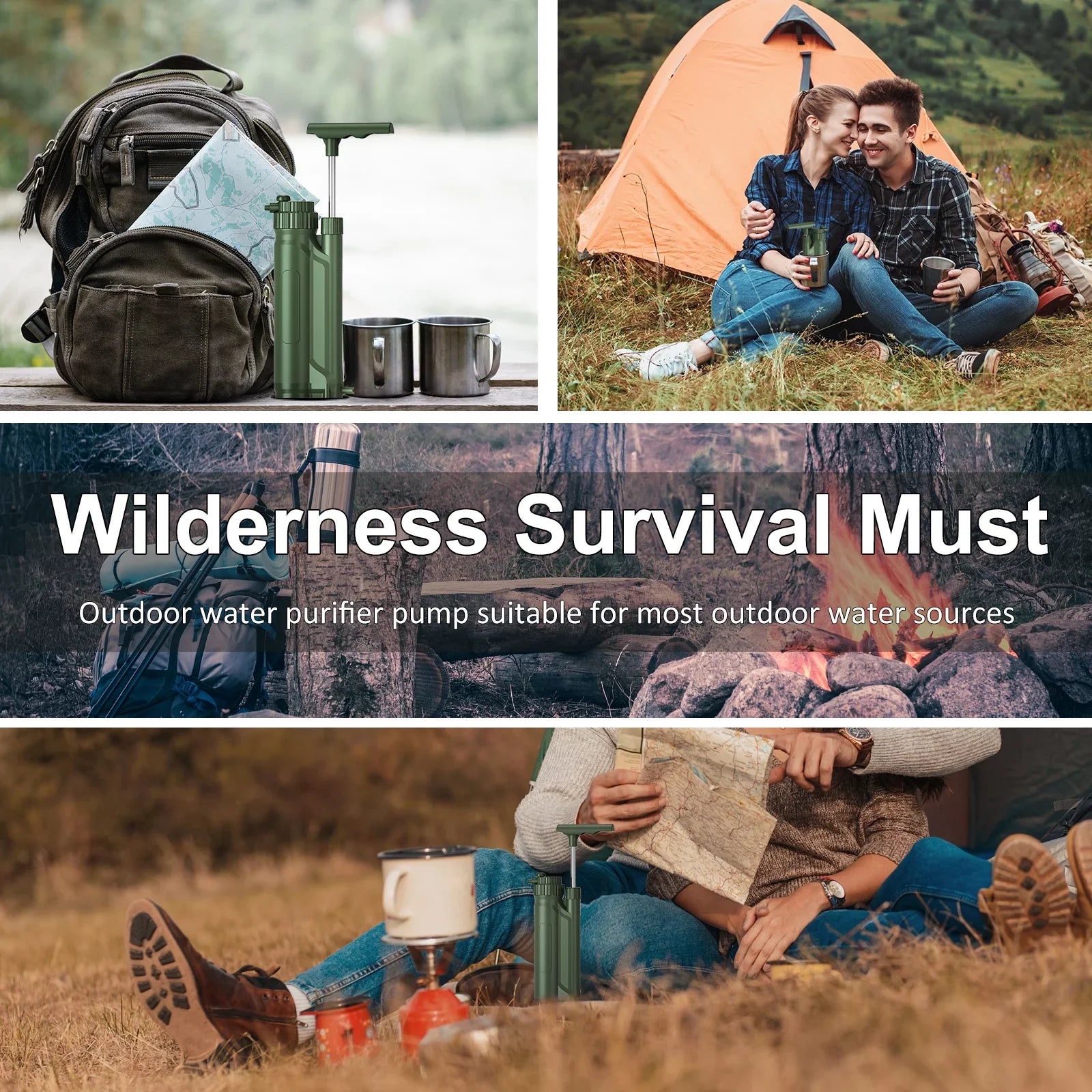 Filter System Gear Hiking Pump Camping Survial Purification for Preparedness GoolRC Portable Travel