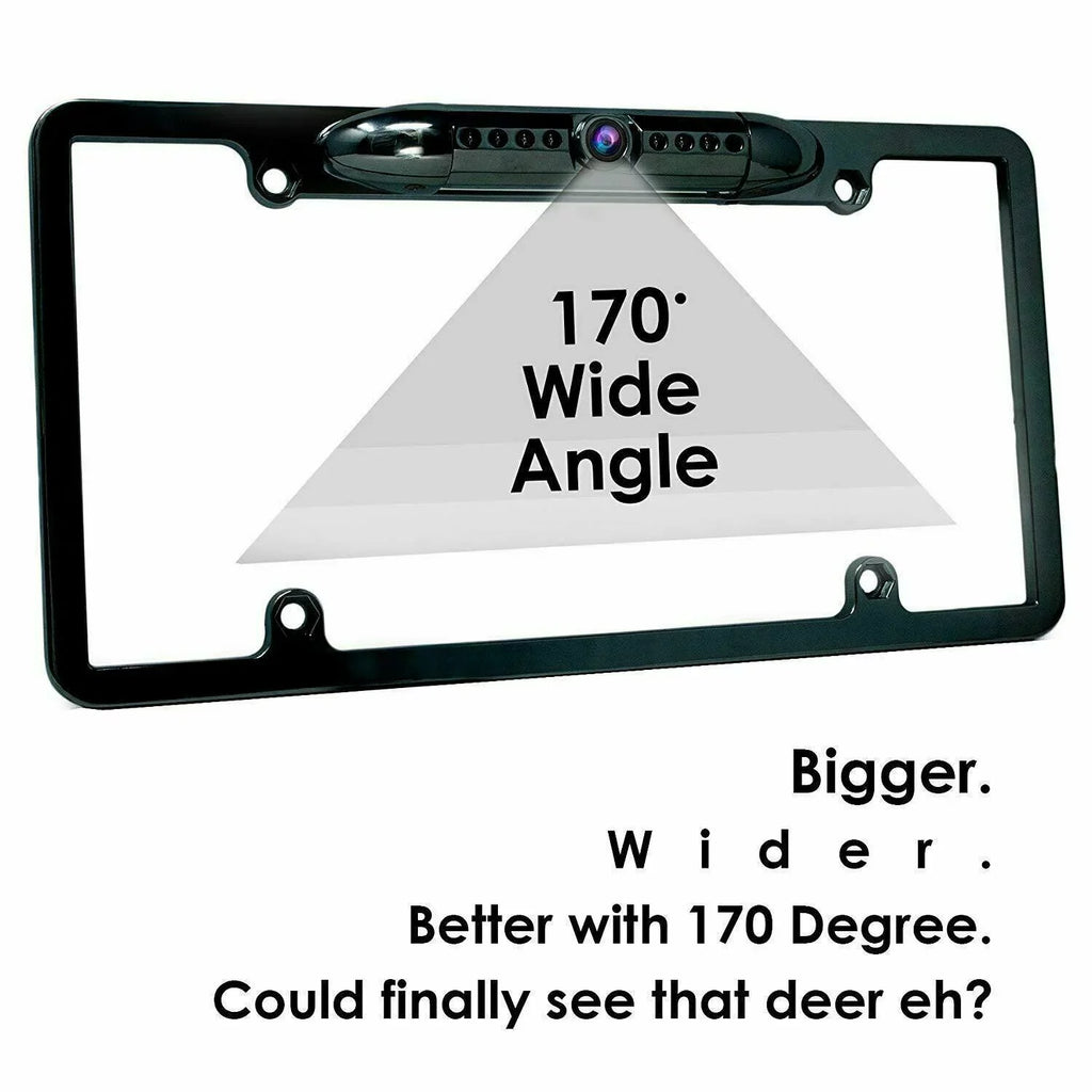 Plate Backup Angle Waterproof Night HD Vision Wide License 12x Rear View Bundle Camera
