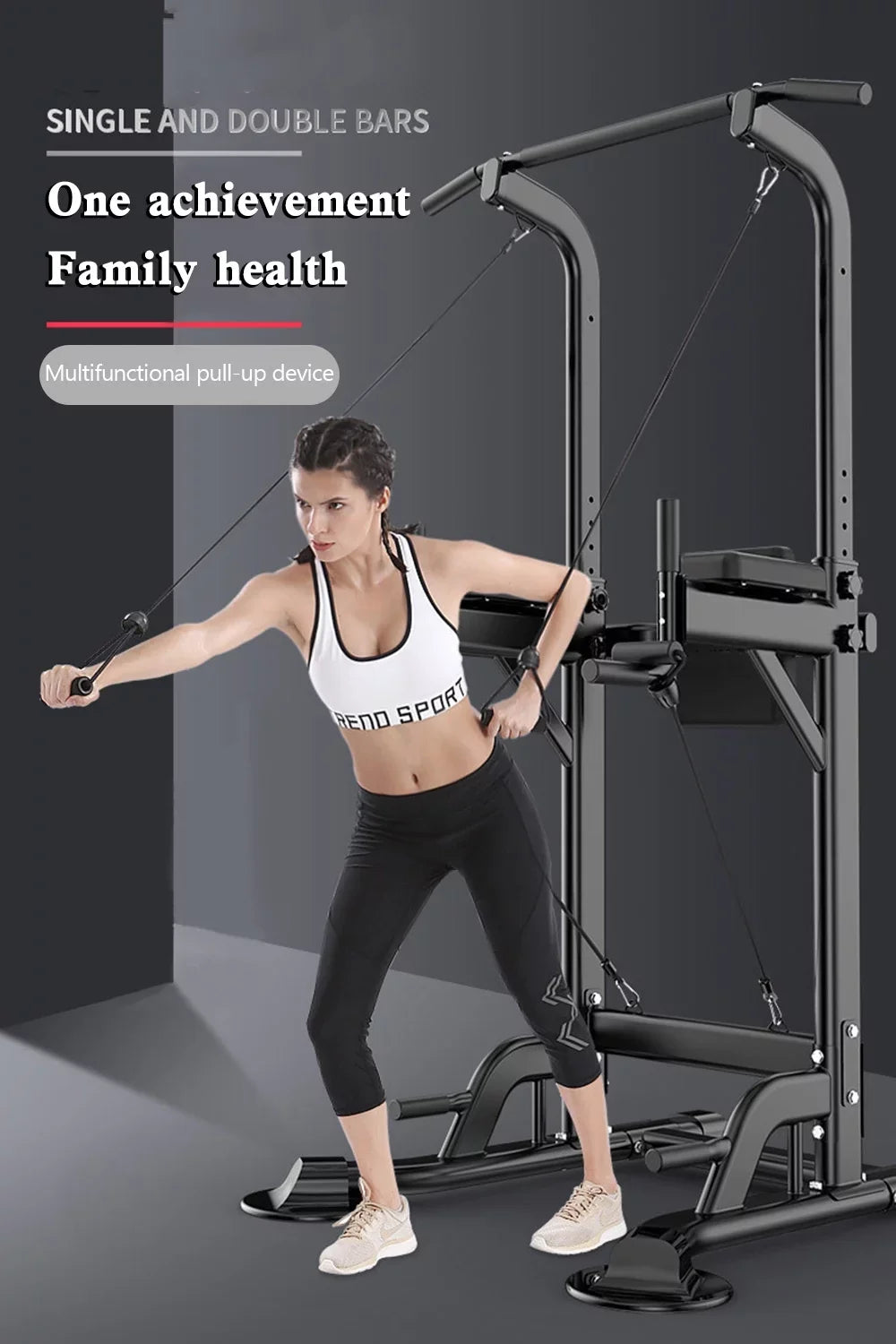 & Stands Training Dip Gym Strength Pull-Up for Tower Bars Power Squat Home Bar
