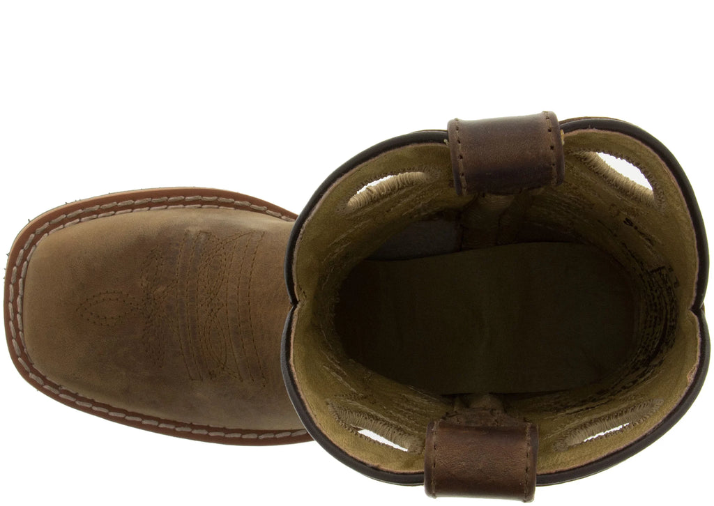 Boys' Toe Jesse D(M) Square US Mountain 12 Western Smoky Boot Brown