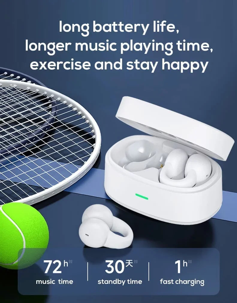 Ear-Clip Charging for 3 Hands-free 3 Compatible With Pro TWS Case Headset Wireless - Phone True DuraForce Model Kyocera DuraForce (2023) Earbuds Stereo Bluetooth Mic N8O Pro Earphones