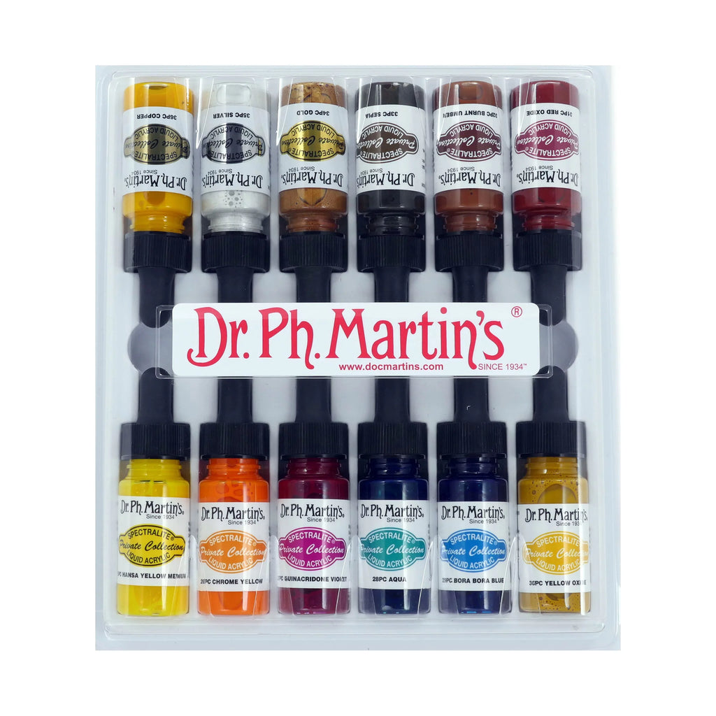 Spectralite Collection (Set Martin's Acrylics, 0.5 12 oz, Liquid Dr. of Ph. Private 3) Set