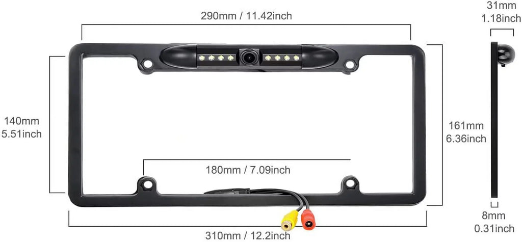 ALPINE INE-W970HD Black License INEW970HD Camera Rearview Frame Plate for Backup