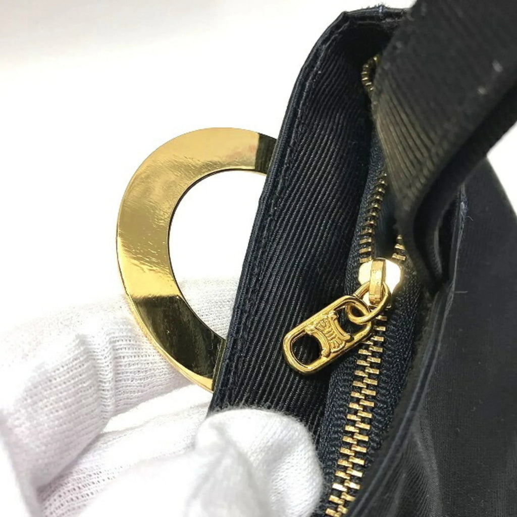 bag handbag (Good) circle mini CELINE Pre-Owned fittings nylon Celine metal ladies