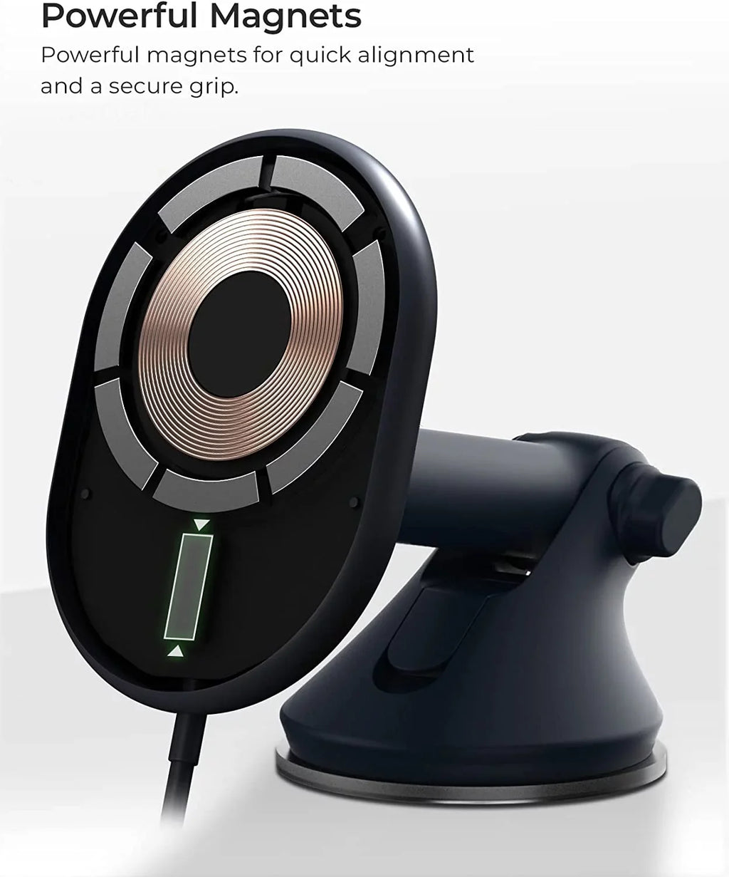 Wireless Black, Plastic Mount, Velox Dash Windshield MagSafe & Compatible Magnetic iOttie Charging